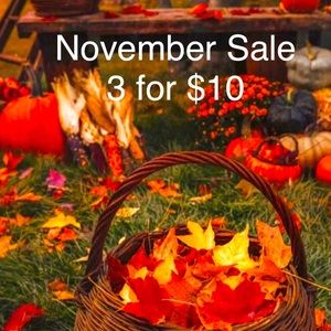 November only sale 3 for $10